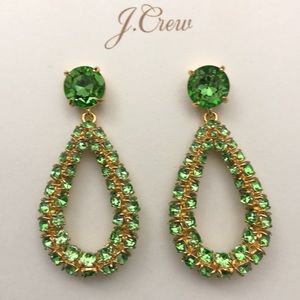 J. Crew Summer Green Crystal Earrings